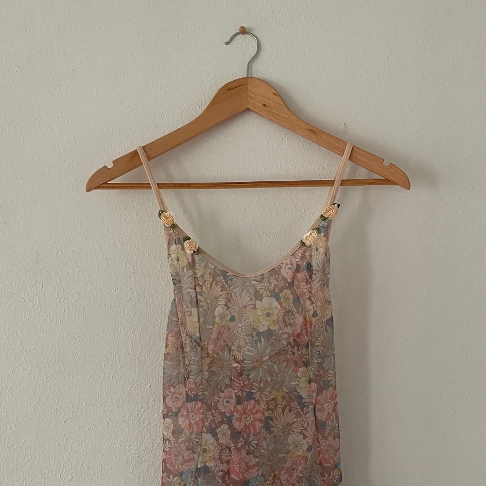 Floral Sheer Mini Dress Cover Up - Picture 6 of 16